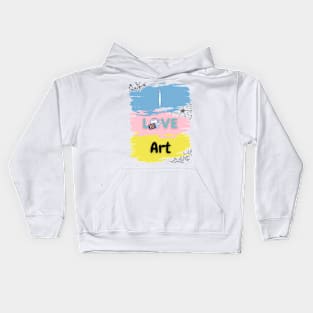 i Love Arts arts lover Kids Hoodie